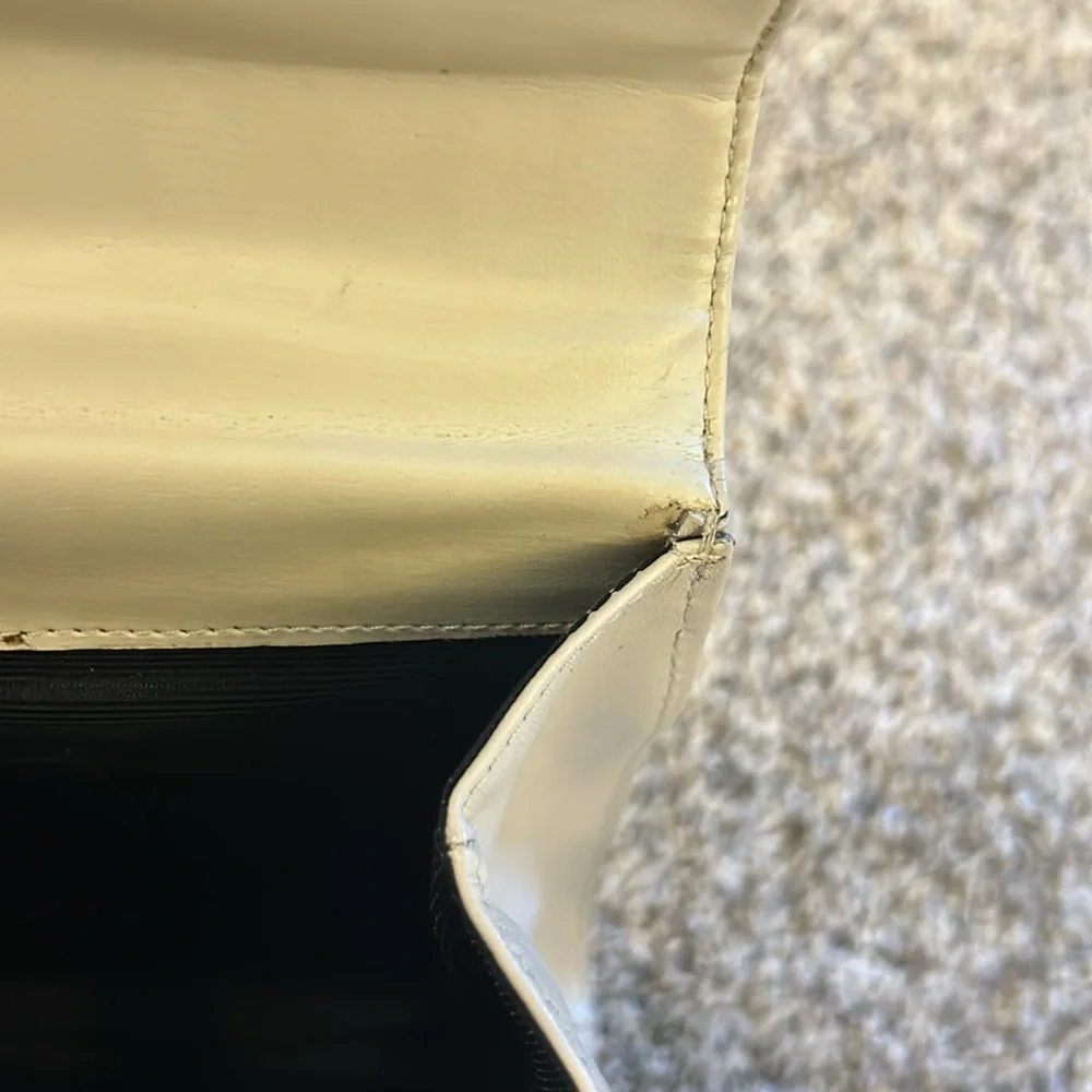 Vintage 80s Musa Leather cream-colored clutch Purse - Picture 7 of 8